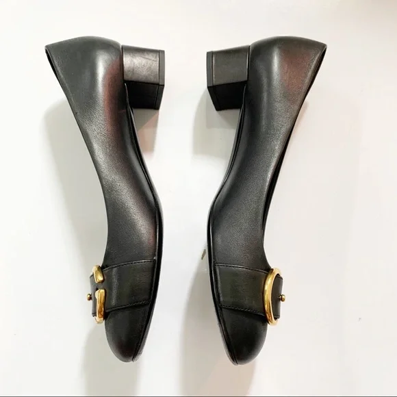 Gucci Sachalin Logo Low-heeled Round Toe Pump - Picture 3 of 13